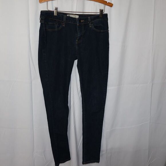 Levi's 535 Five Pocket Jean, Size 13M, Dark Wash, Short Rise, Skinny Leg - Picture 4 of 11